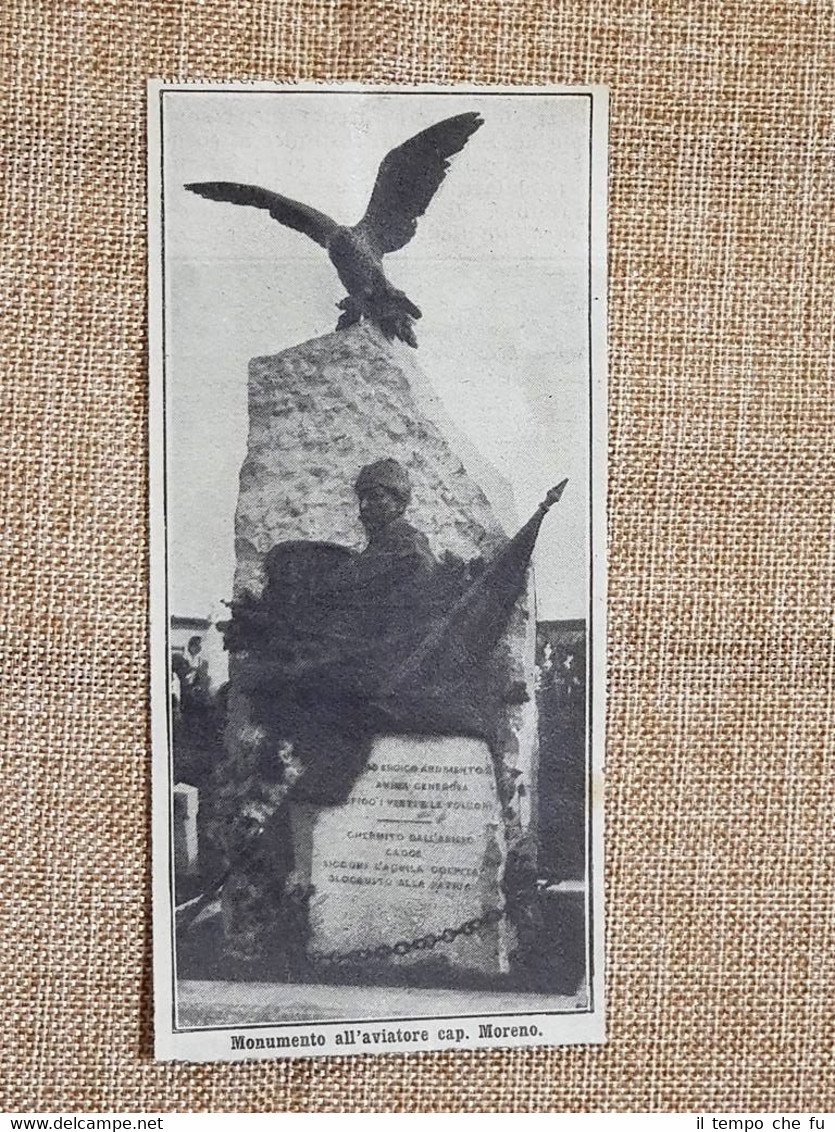 Somma Lombarda nel 1914 Inaugurazione Monumento Aviatore Moreno di Bottinelli