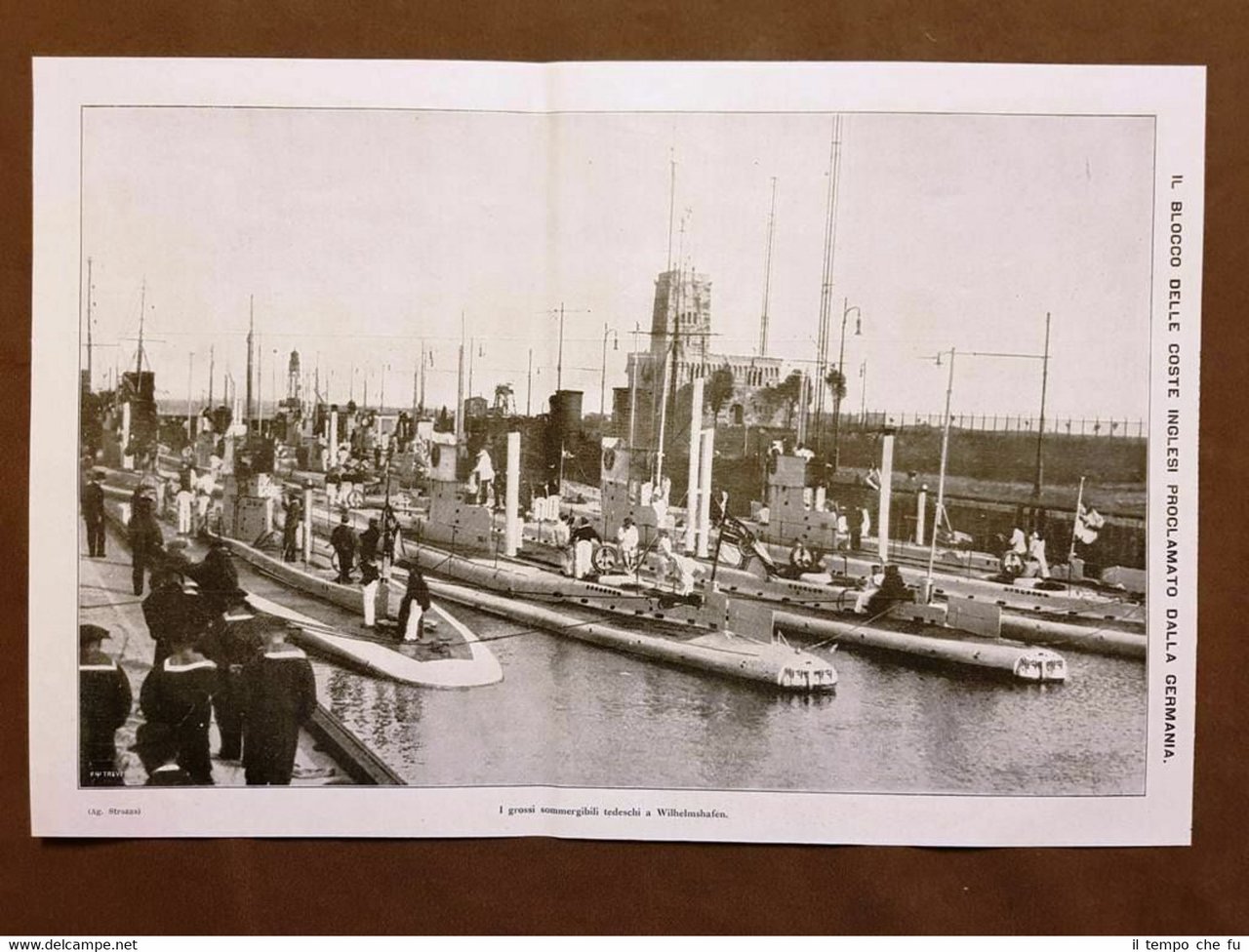 Sommergibili a Wilhelmshafen 1915 Blocco coste inglesi WW1 Prima guerra … | Immagine principale