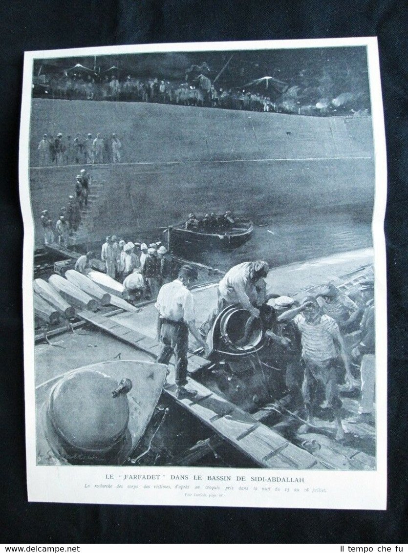 Sottomarino Farfadet nel bacino di Sidi-Abdallah, in Marocco Stampa del …