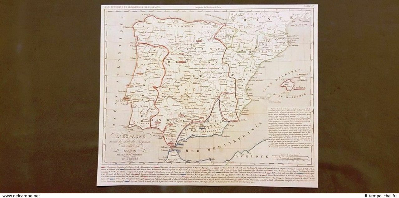 Spagna prima della caduta Regno di Granata 1212-1492 Carta geografica …