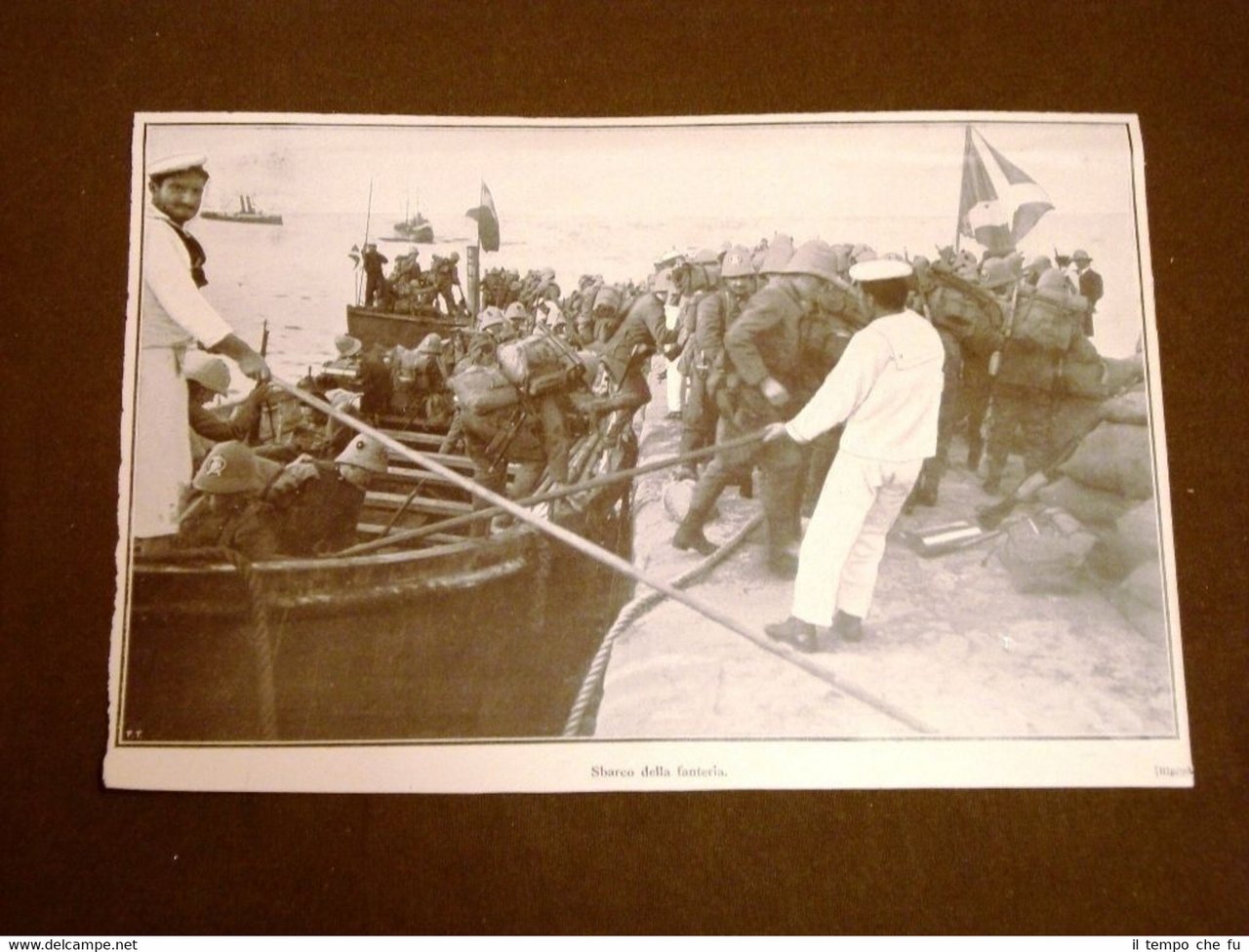 Spedizione dell'Italia Libia nel 1911 Sbarco della Fanteria a Tripoli …