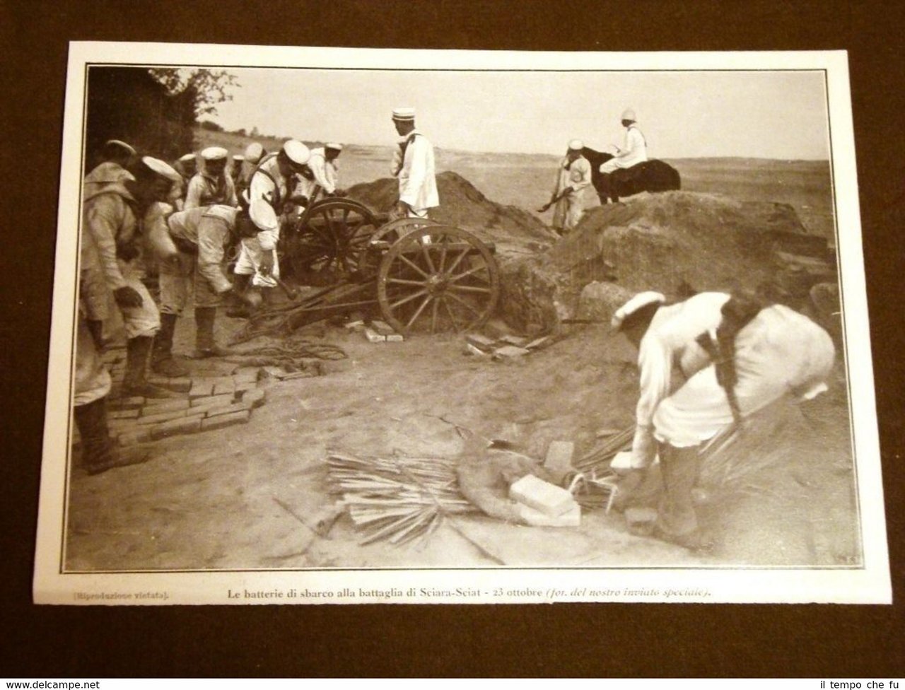 Spedizione Italia Tripolitania Libia nel 1911 Batterie Battaglia Sciara Sciat