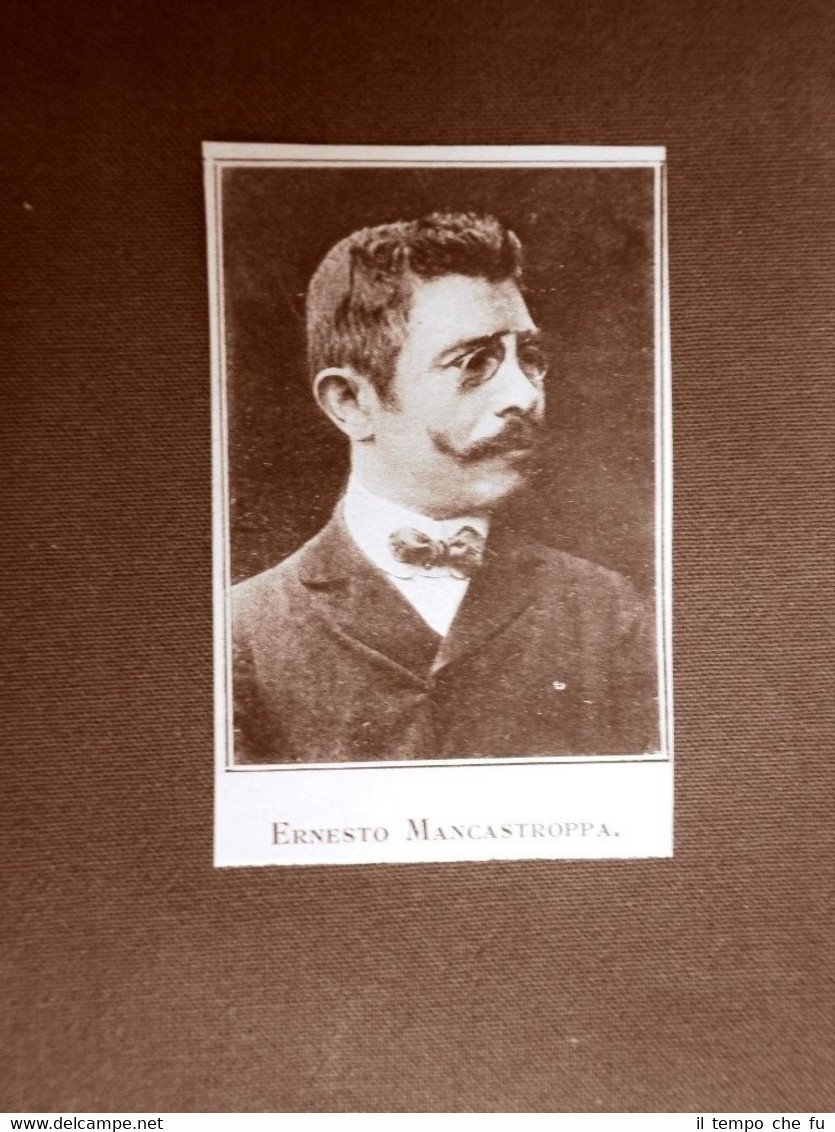 Stampa 1923 Ernesto Mancastroppa Collaboratore Rivista Illustrazione Italiana
