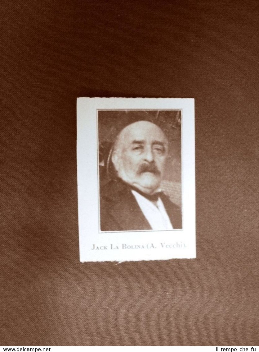 Stampa 1923 Jack La Bolina (A. Vecchi) Collaboratore dell'Illustrazione Italiana