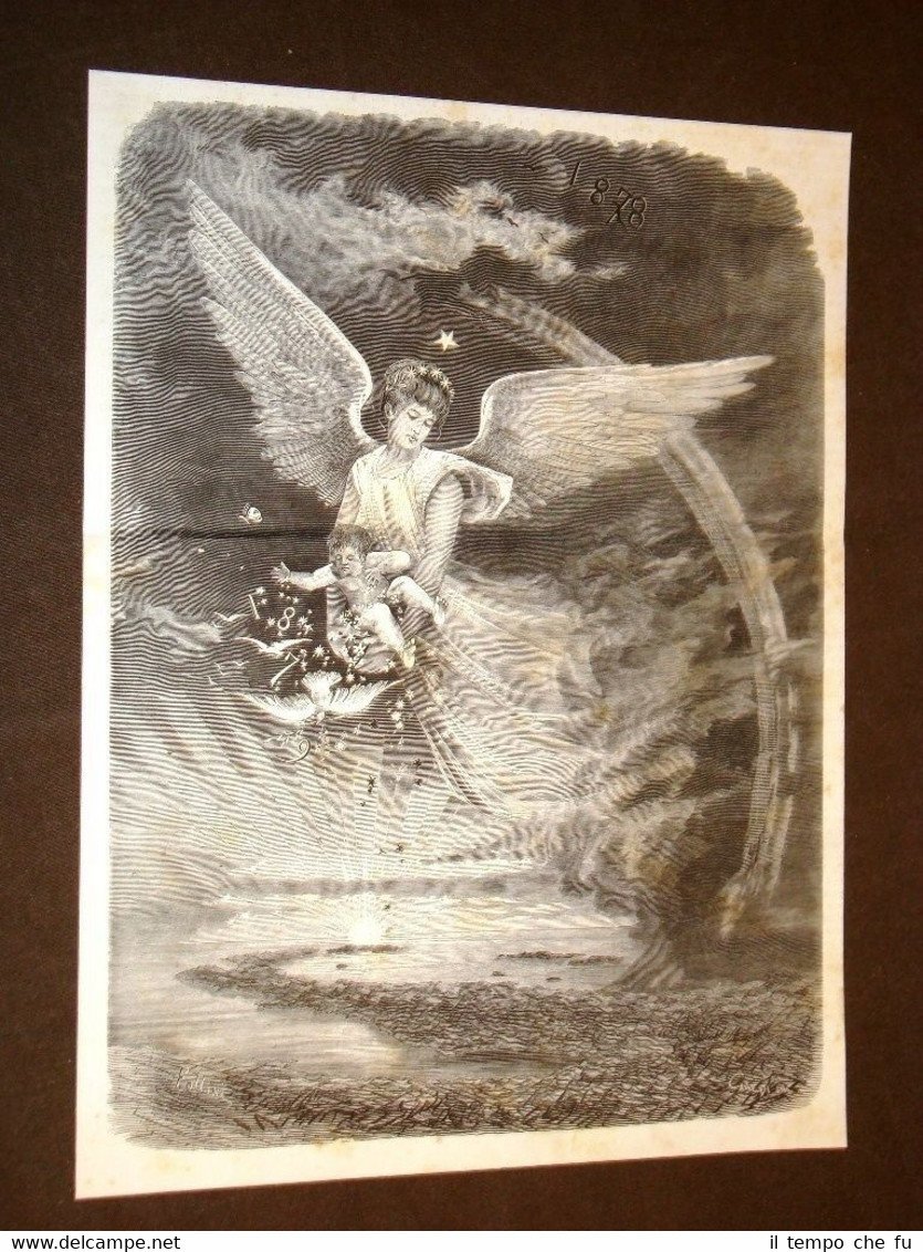 Stampa del 1879 Fantasia o composizione per il nuovo anno …