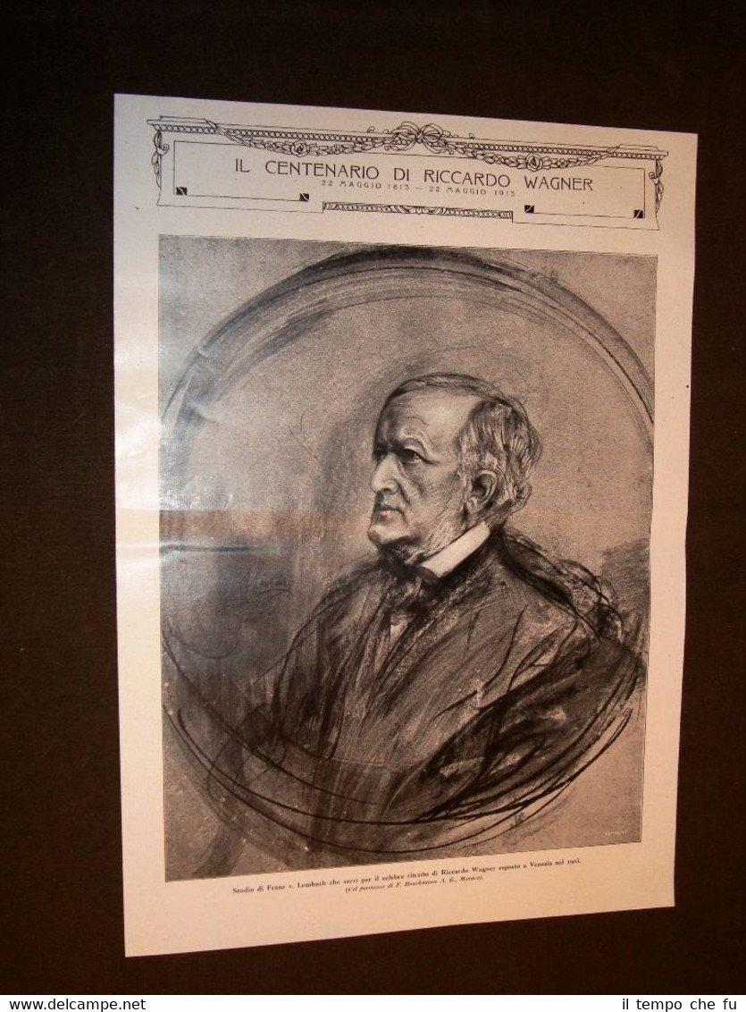 Stampa del 1913 Per centenario di Wilhelm Richard Wagner Studio …