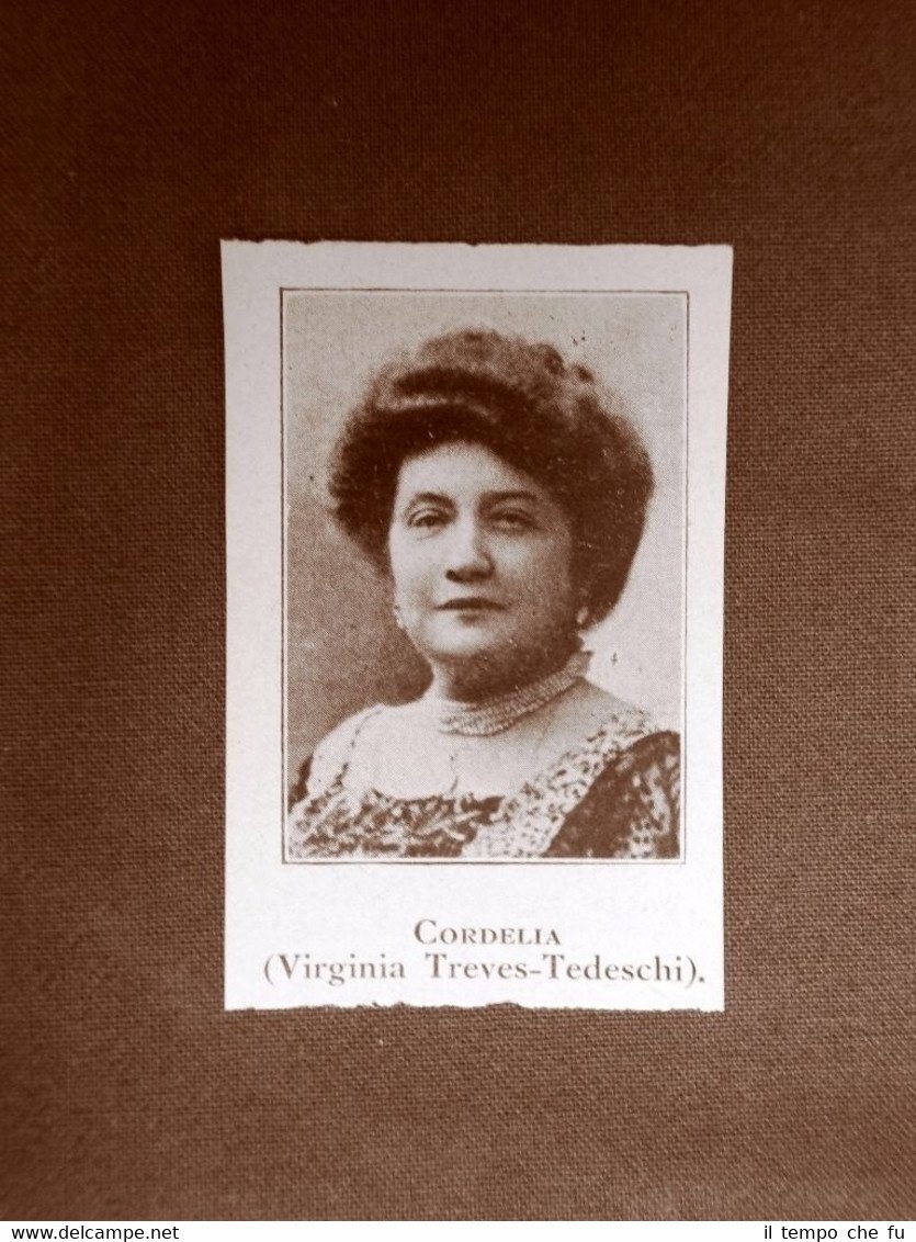 Stampa del 1923 Cordelia o Virginia Tedeschi Rivista Illustrazione Italiana | Immagine principale