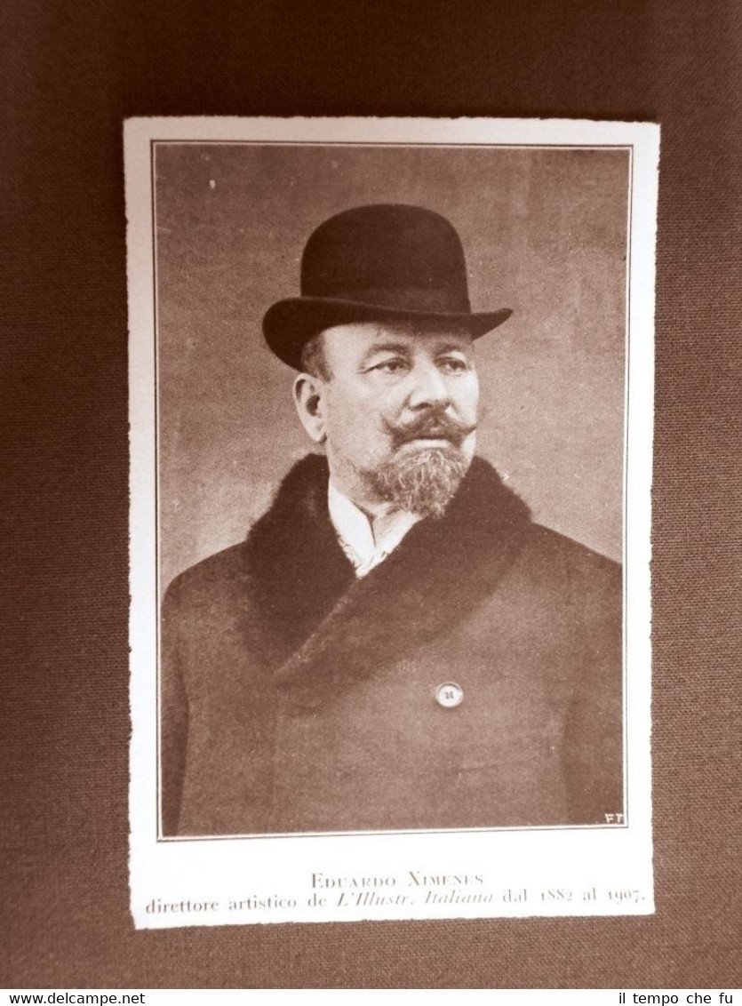 Stampa del 1923 Eduardo Ximenes Collaboratore dell'Illustrazione Italiana | Immagine principale