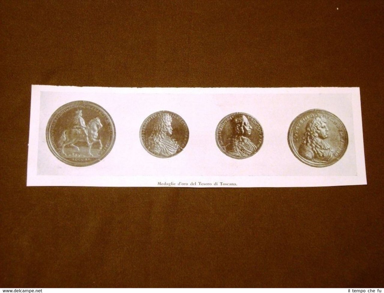 Stampa del 1923 Medaglie d'oro del Tesoro di Toscana #1