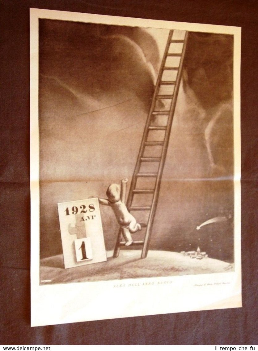 Stampa del 1928 per l'arrivo del nuovo anno Alba dell'anno … | Immagine principale