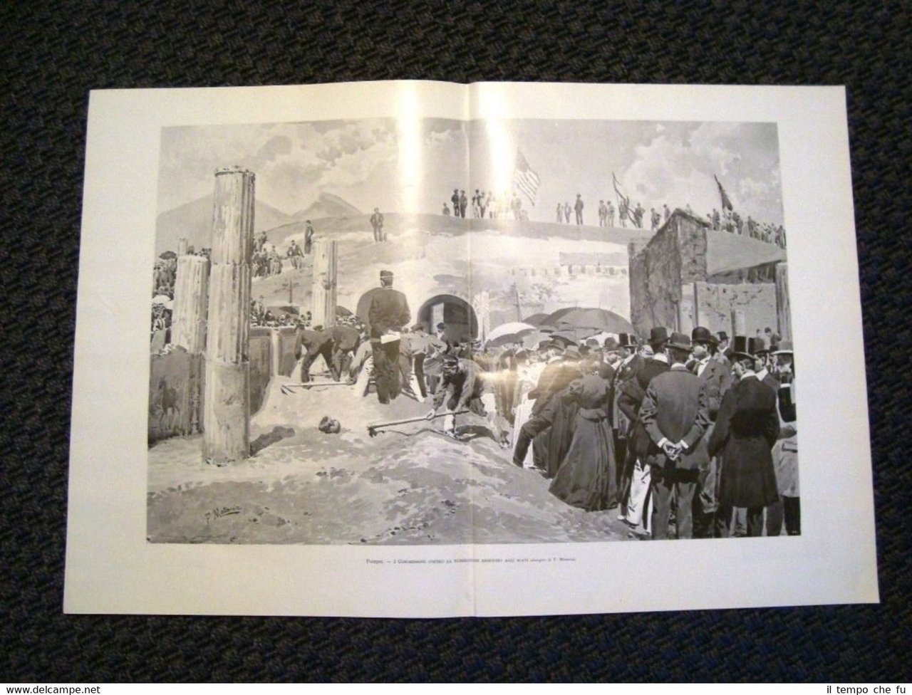 Stampa enorme Congresso di Napoli contro la tubercolosi nel 1900 …