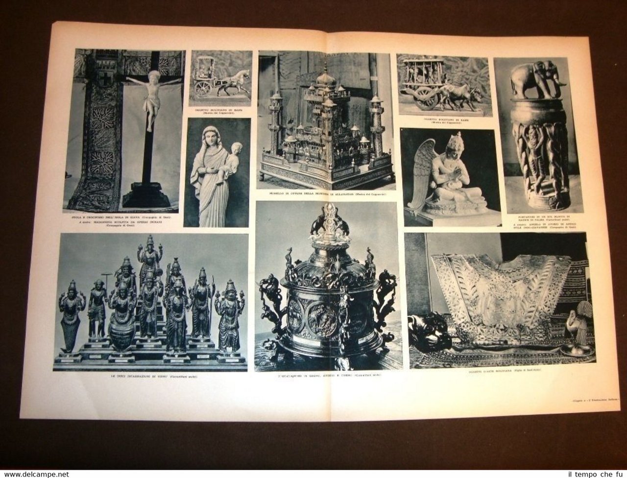 Stampa enorme del 1935 Mostra missionaria di Napoli Giava, Bolivia, …