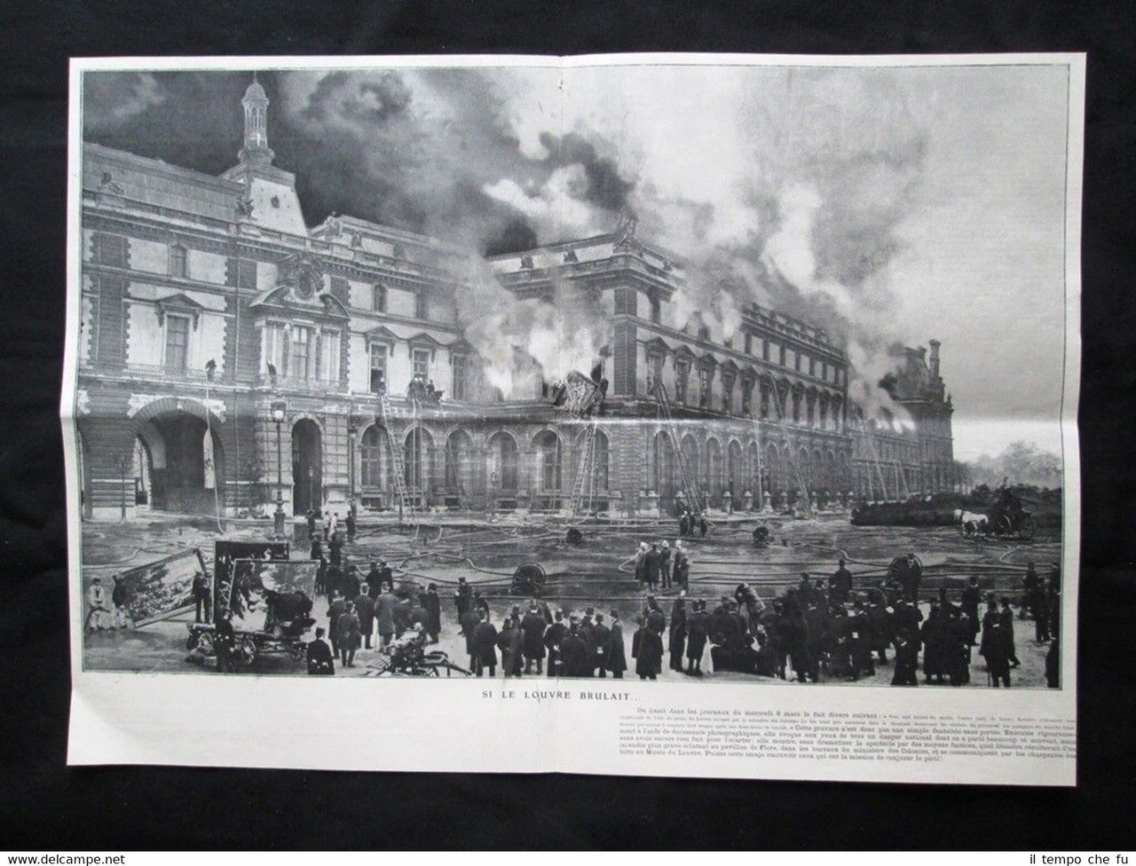 STAMPA ENORME! Incendio al Museo del Louvre di Parigi, 8 …