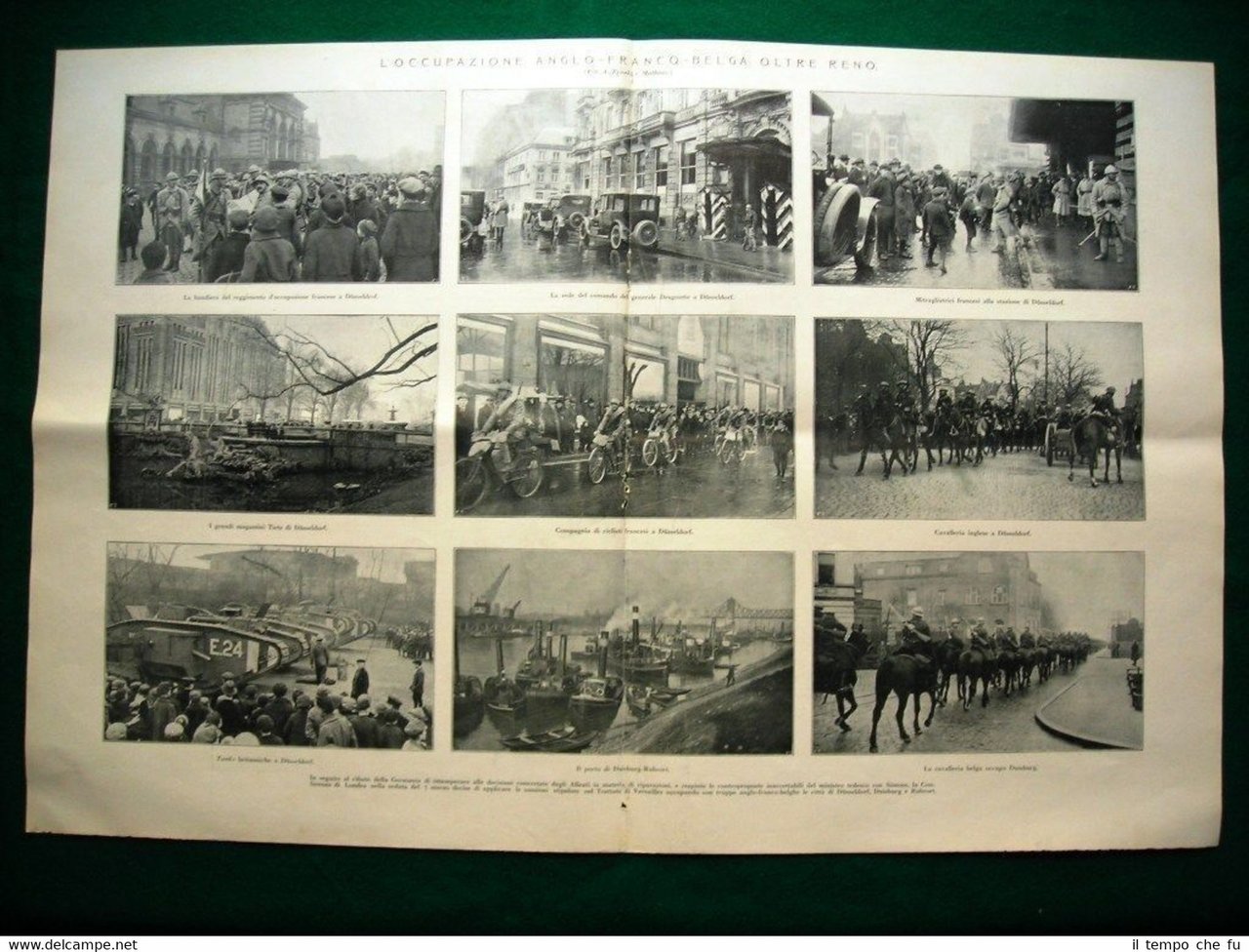 Stampa enorme Nel 1921 occupazione Anglo-Franco-Belga oltre Reno
