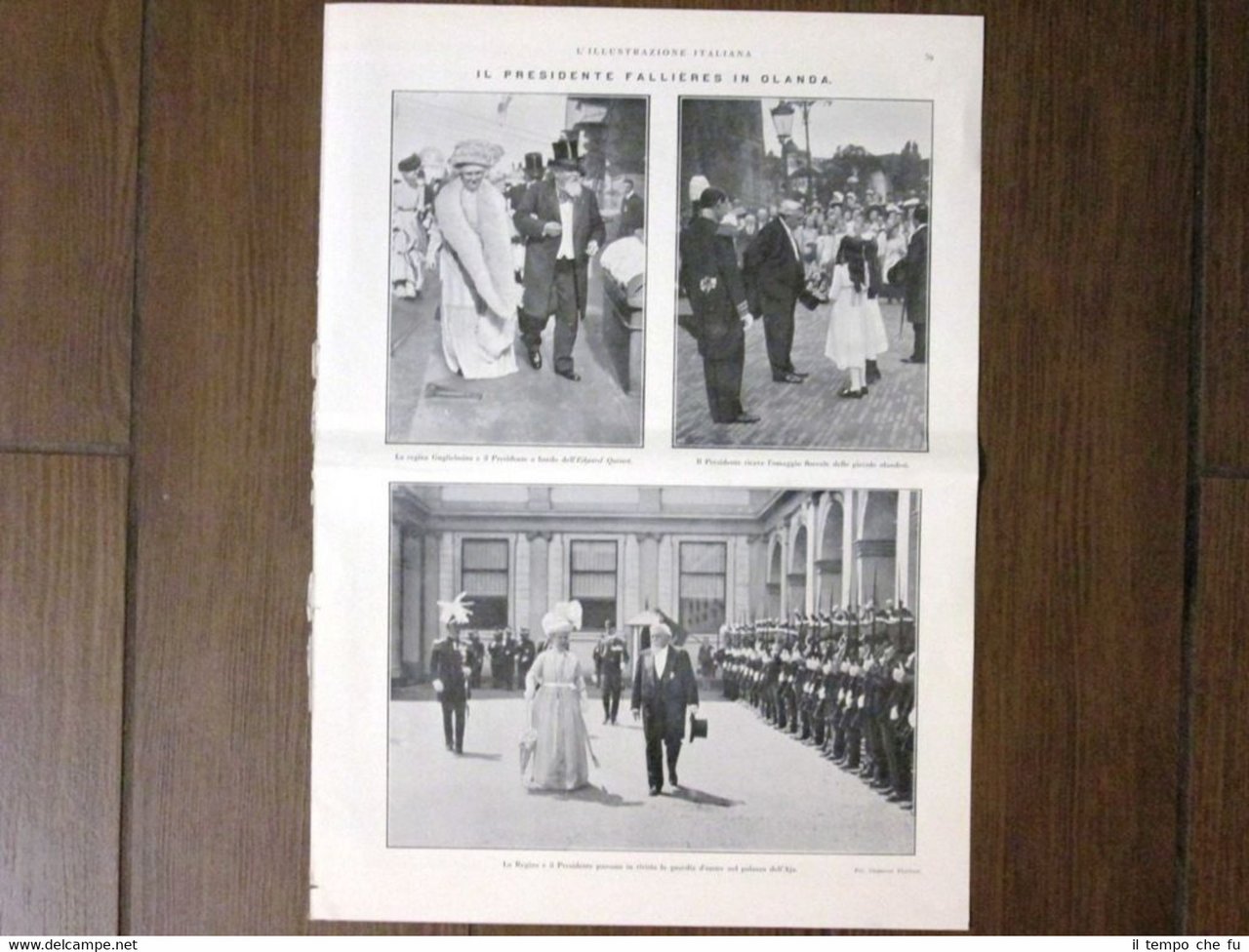 STAMPA ENORME! Pres. Fallières in Olanda + Referendum + Padiglione …