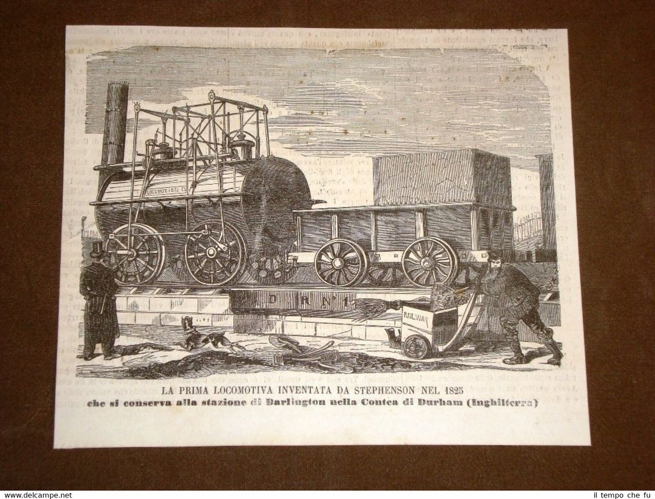 Stazione di Darlington presso Durham nel 1865 Prima locomotiva di … | Immagine principale