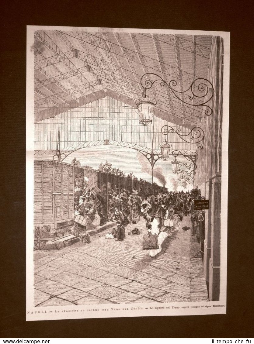 Stazione ferroviaria di Napoli nel 1876 Nel giorno del varo … | Immagine principale
