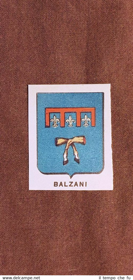 Stemma Balzani Cromolitografia del 1880 Annuario della nobiltà