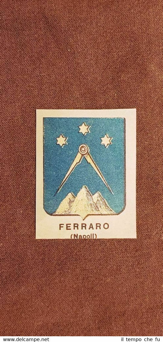 Stemma Ferraro (Napoli) Cromolitografia del 1880 Annuario della nobiltà