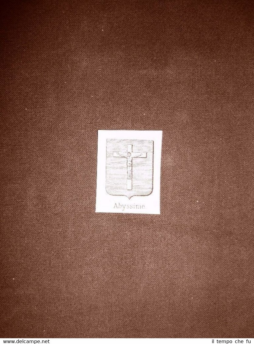 Stemma o blasone Abyssinie - Afrique Anno 1865 Araldica