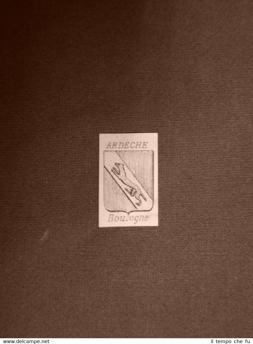 Stemma o blasone della città di Boulogne - Francia Anno …