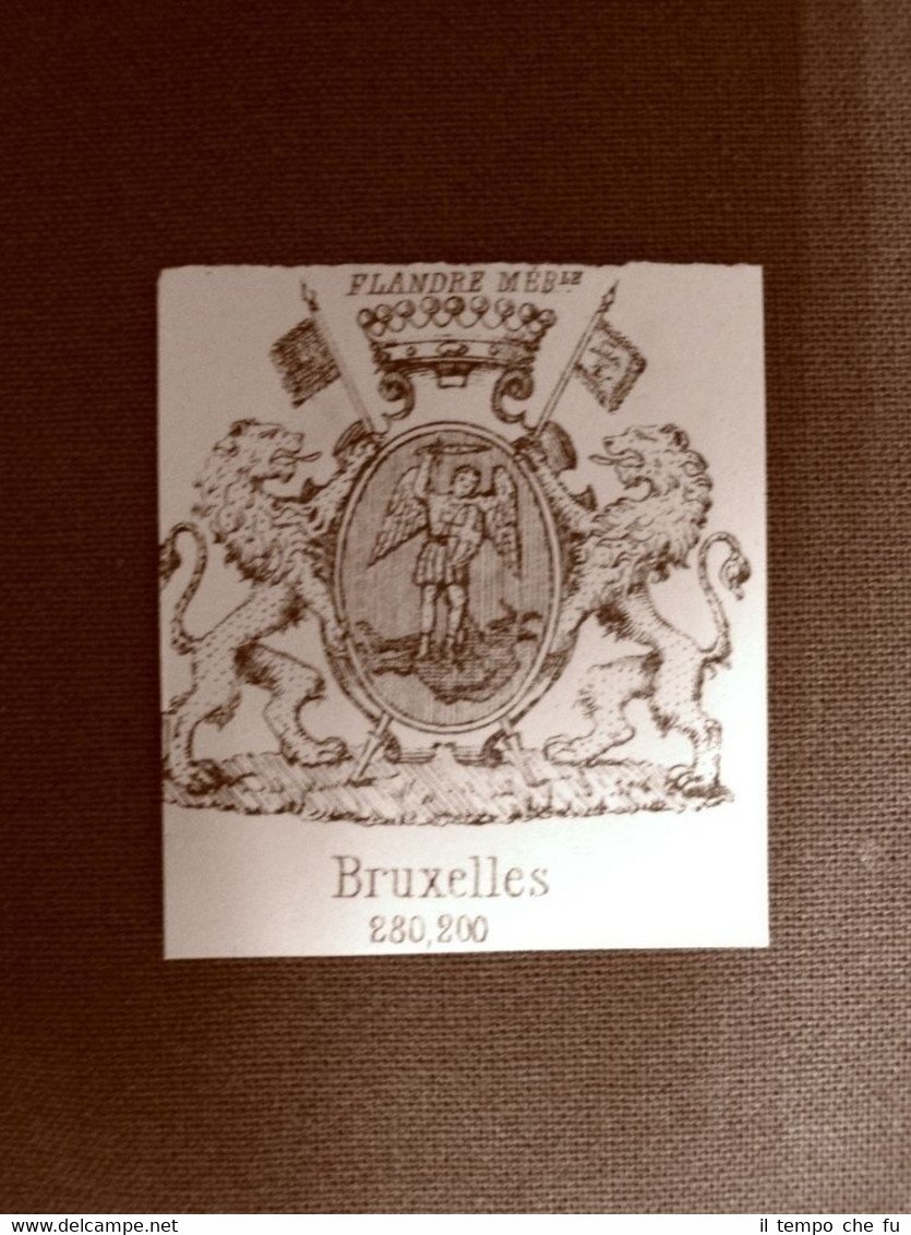 Stemma o blasone della città di Bruxelles - Belgio Anno …