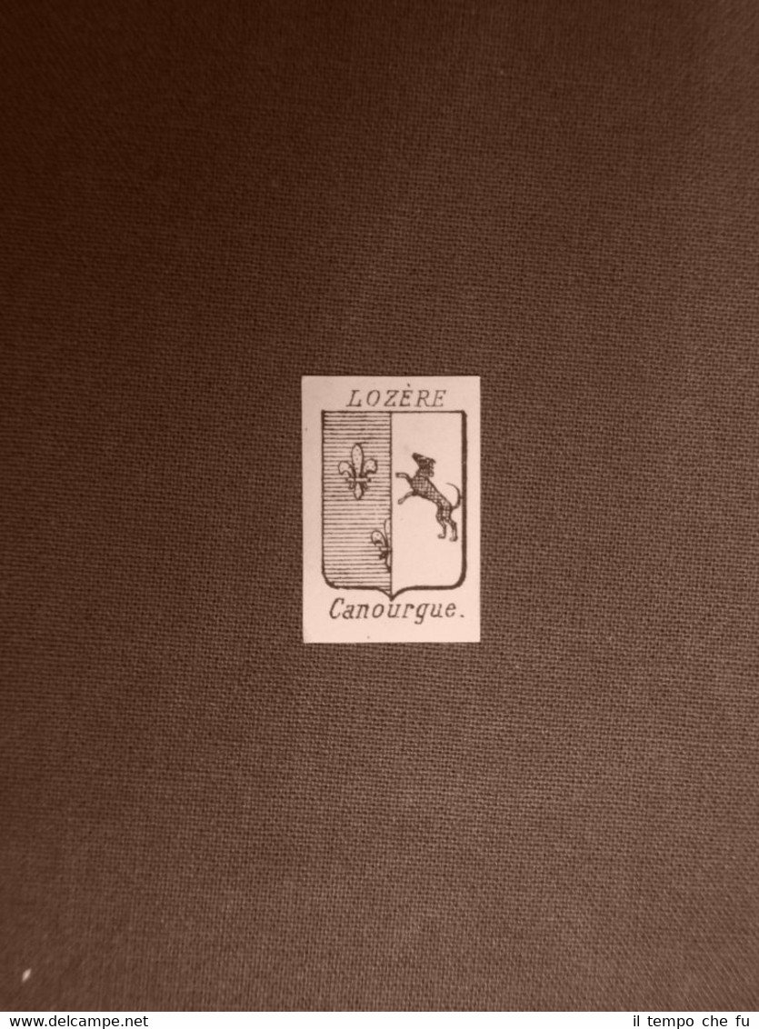 Stemma o blasone della città di Canourgue - Francia Anno …