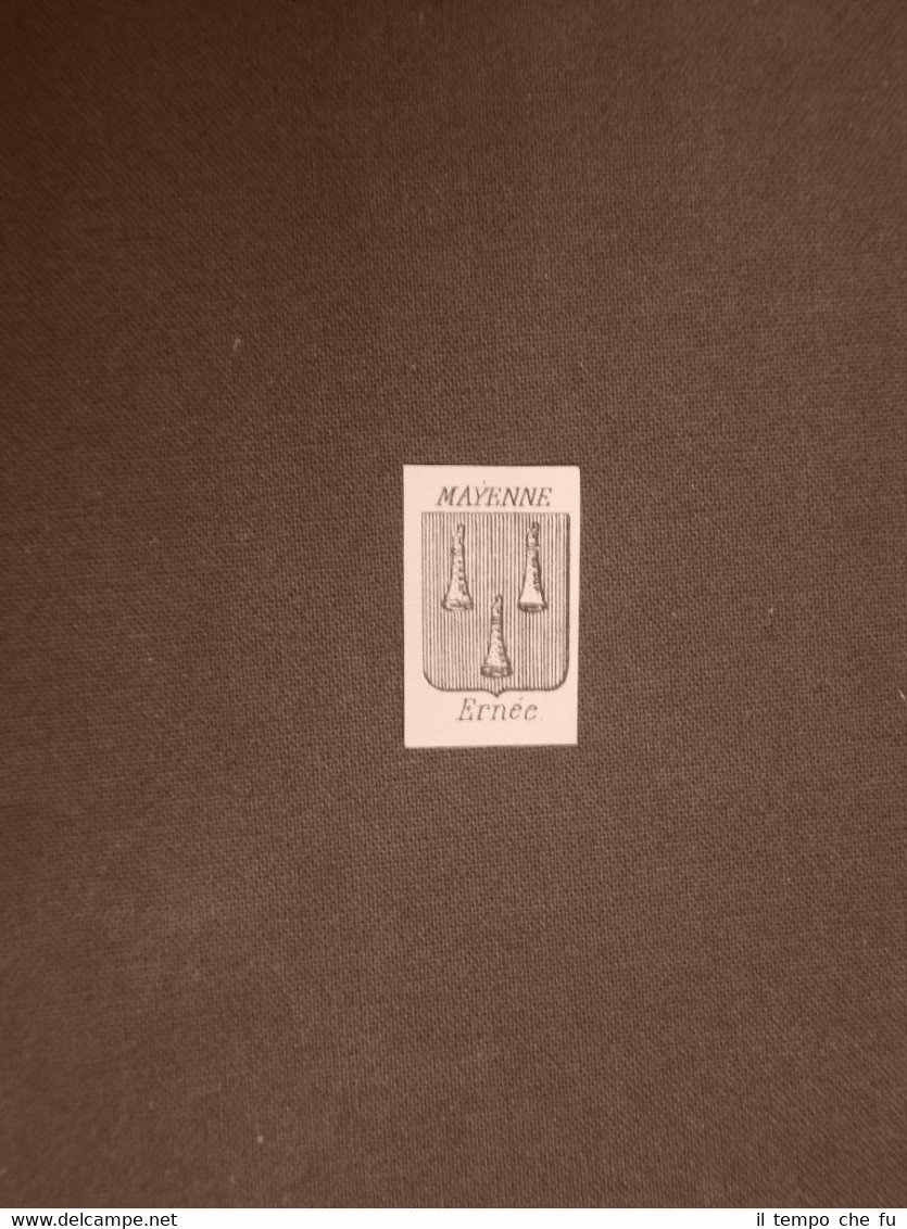 Stemma o blasone della città di Ernée - Francia Anno …