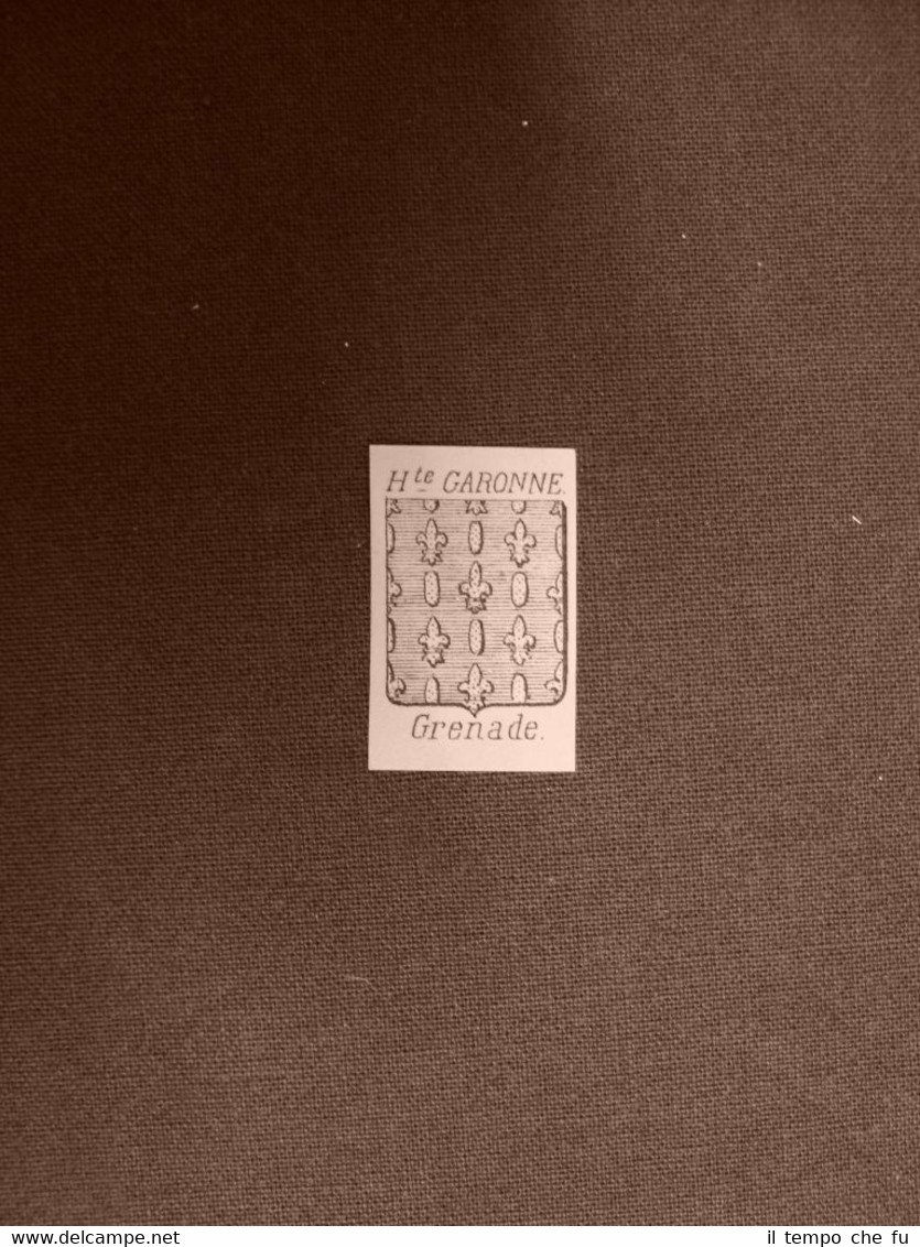 Stemma o blasone della città di Grenade - Francia Anno …