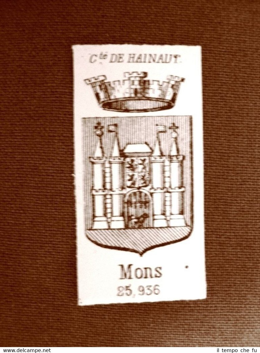 Stemma o blasone della città di Mons - Belgio Anno …