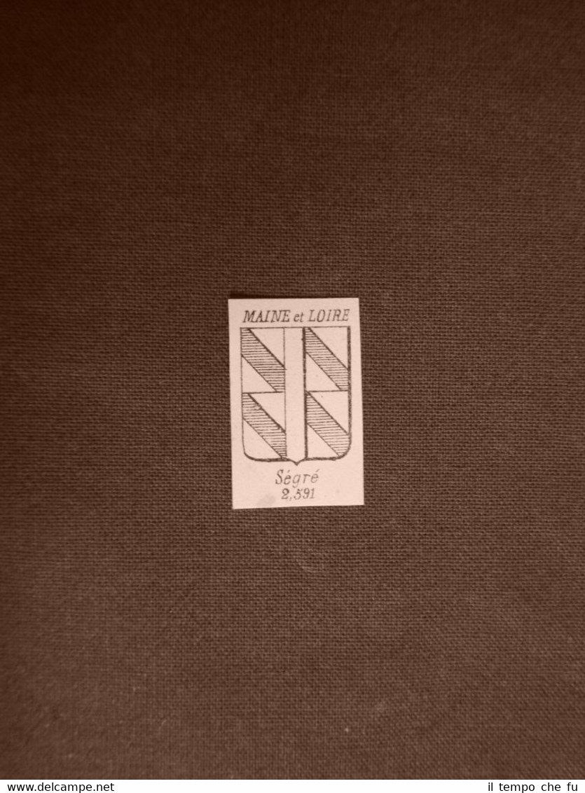 Stemma o blasone della città di Ségré - Francia Anno …