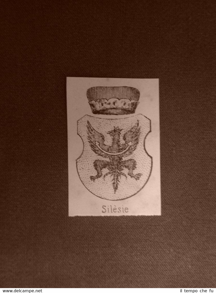 Stemma o blasone della Slesia o Silèsia Anno 1865 Araldica