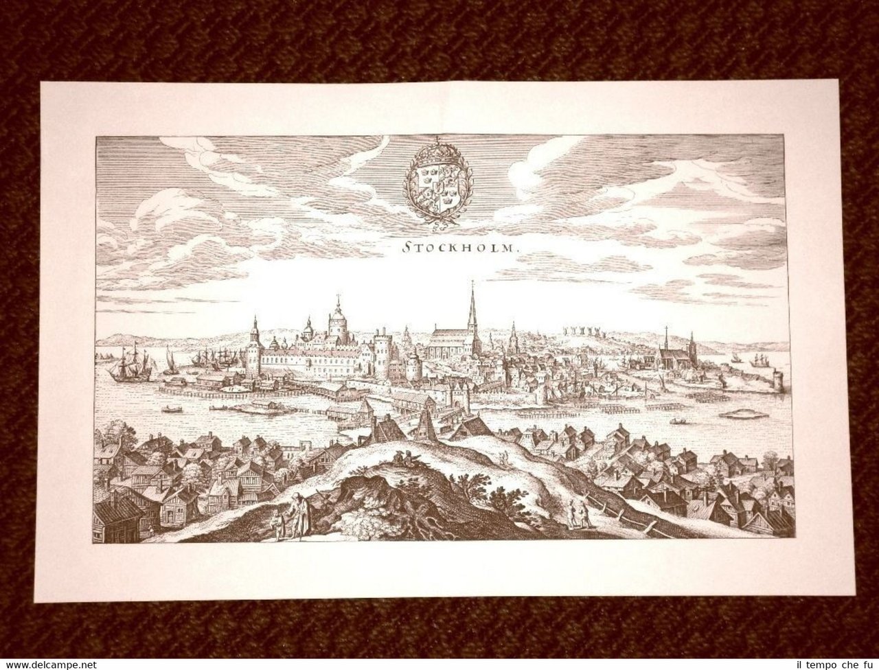 Stoccolma - Stockholm Svezia Incisione di Merian Matthäus del 1640 …