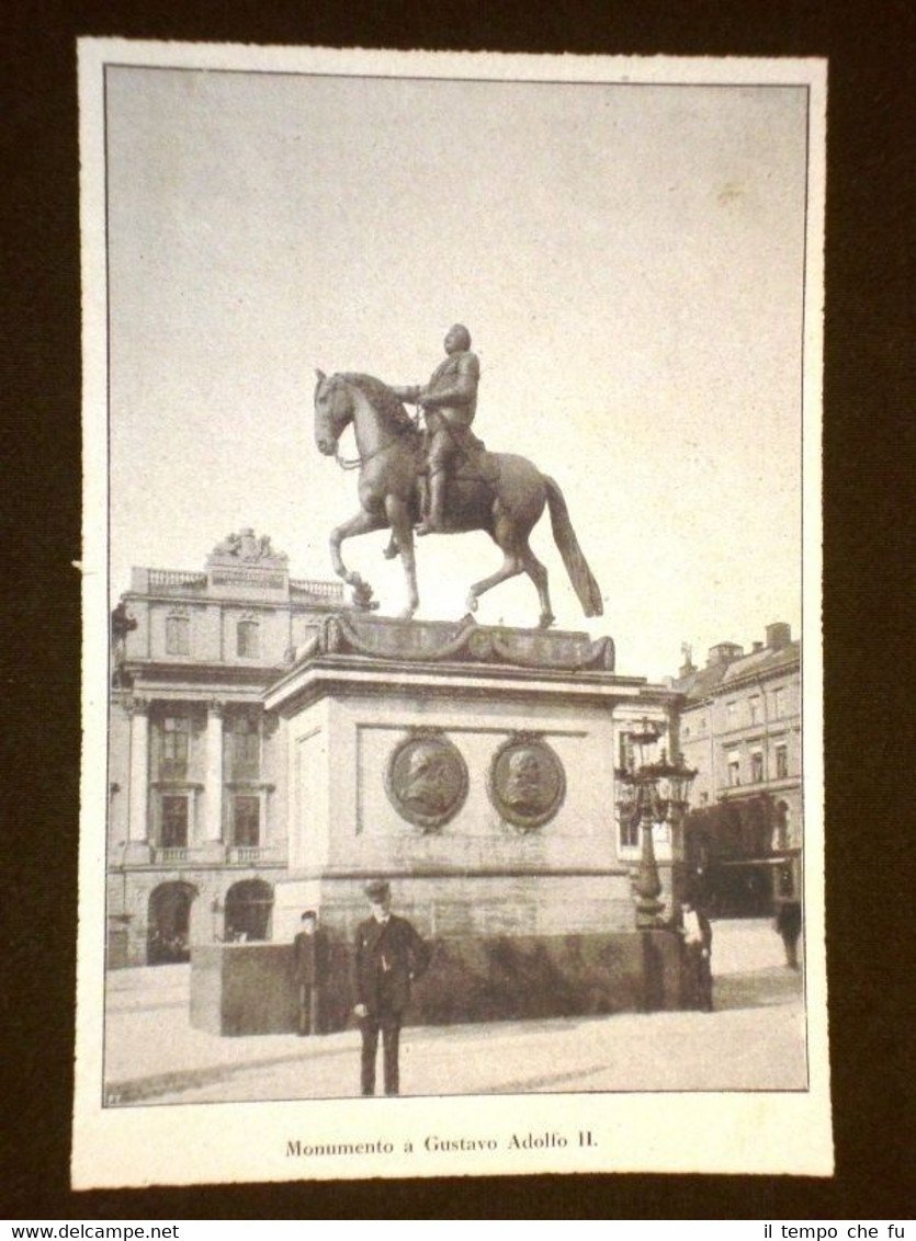 Stoccolma o Stockholm Monumento a Gustavo Adolfo II Svezia