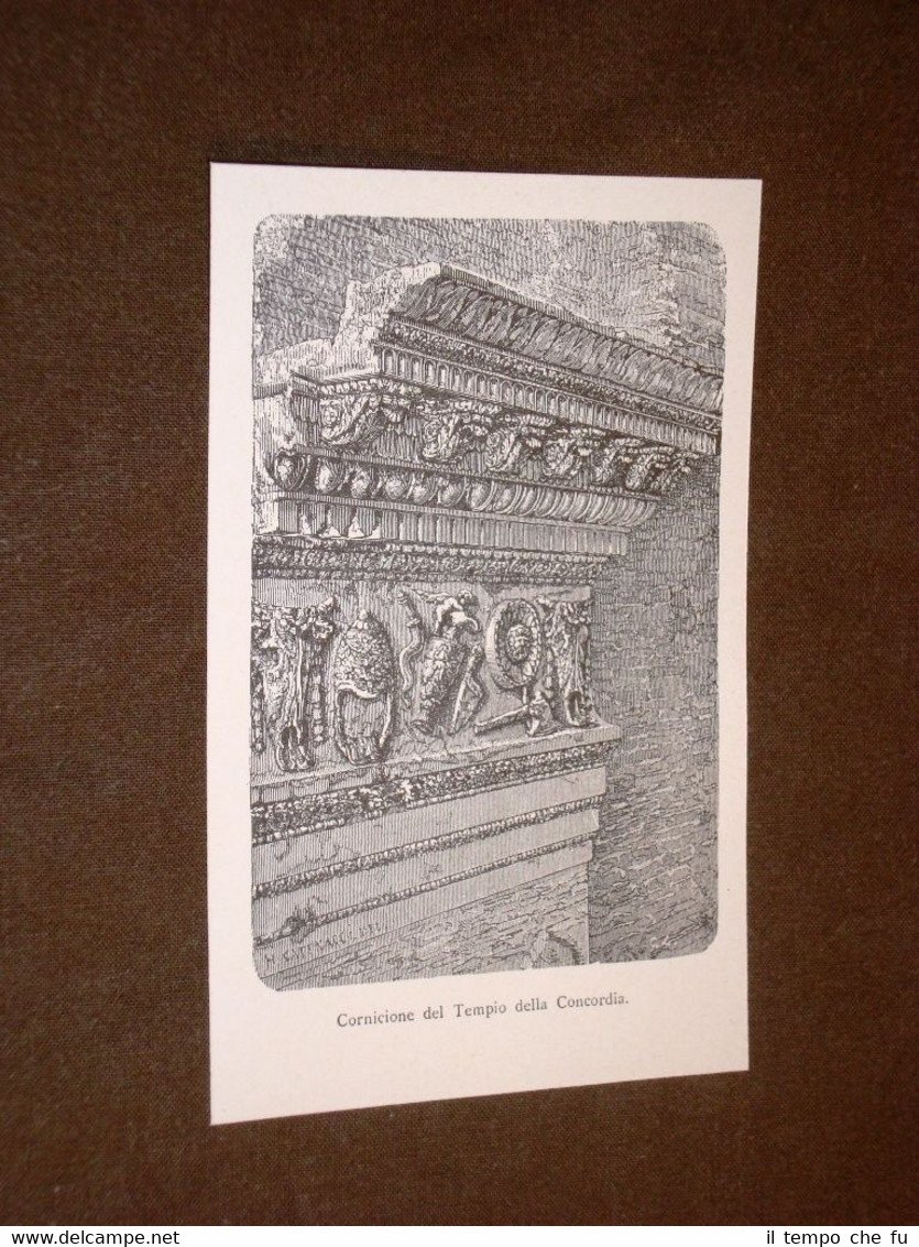 Storia di Roma Cornicione del Tempio della Concordia