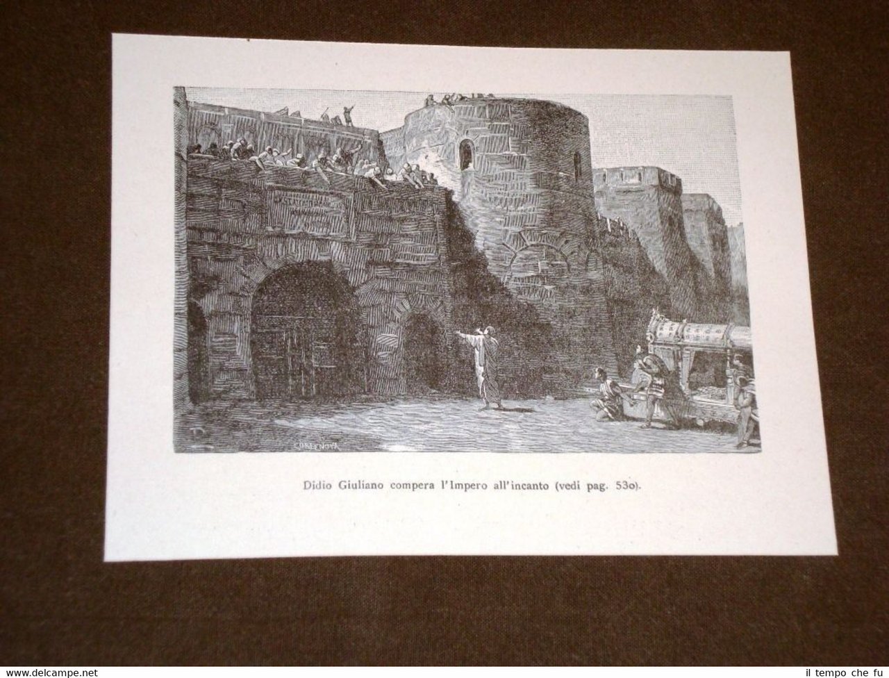 Storia di Roma Didio Giuliano compra Impero all'incanto Incisione di …