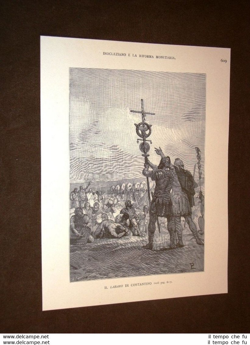 Storia di Roma Il Labaro di Costantino Incisione di L. …