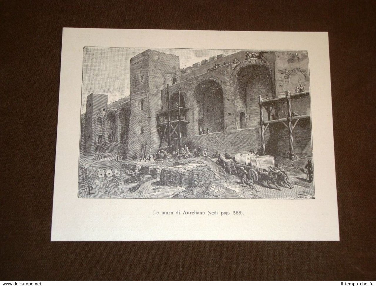 Storia di Roma Le mura di Aureliano Incisione di L. …