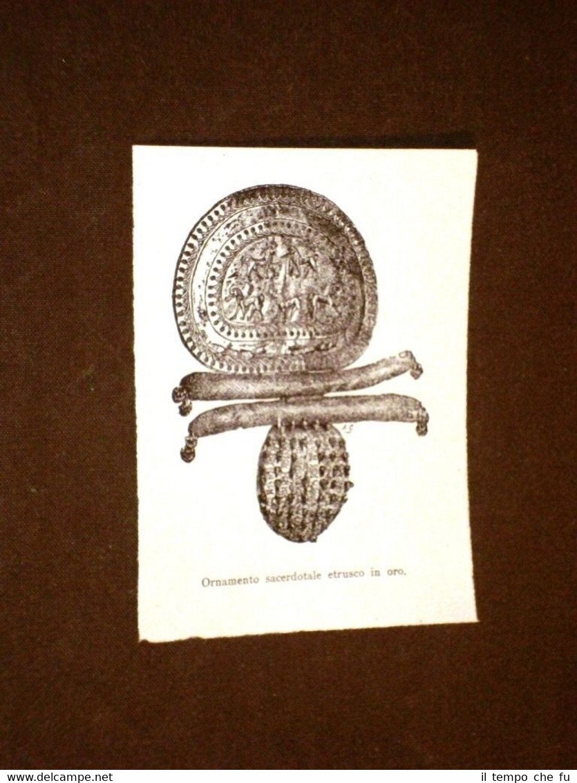 Storia di Roma Ornamento sacerdotale etrusco in oro