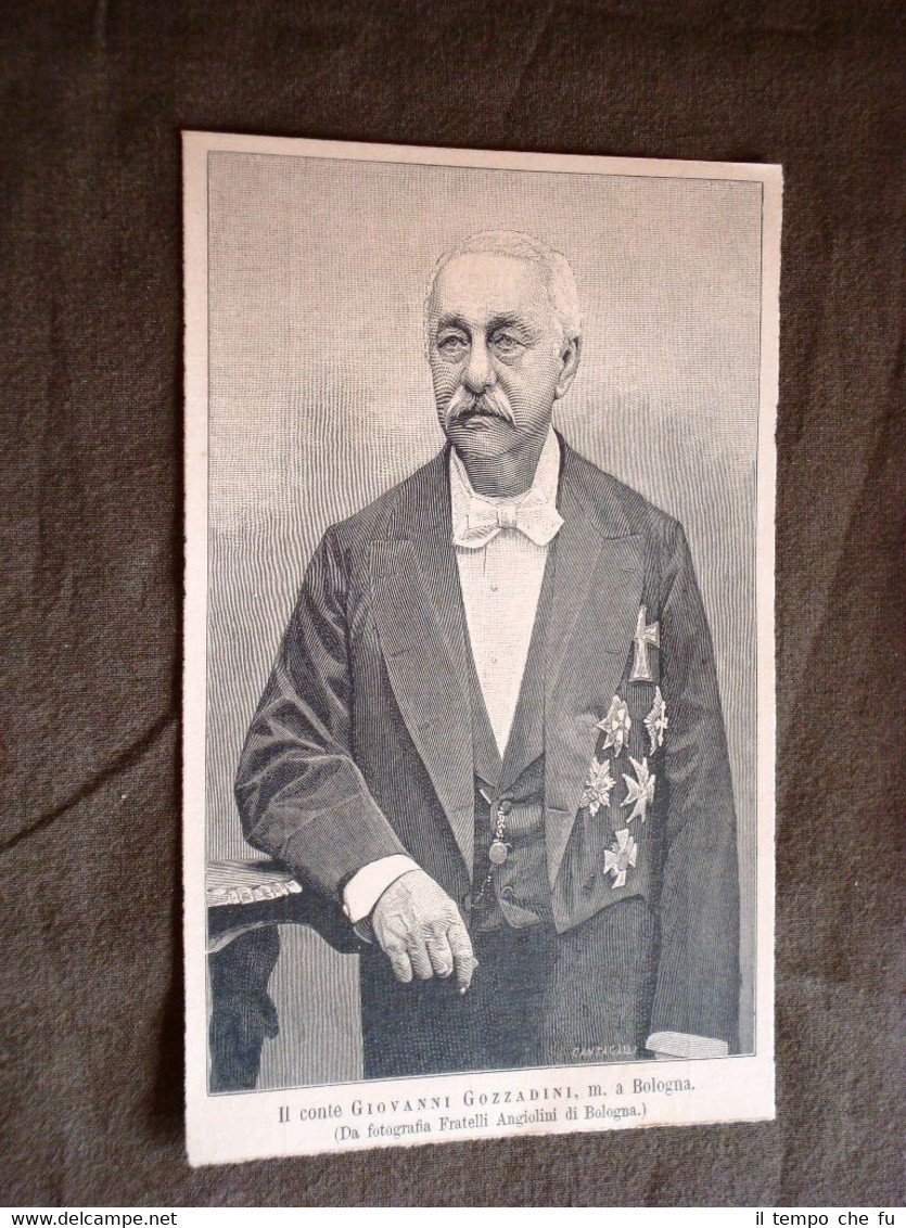Storico e Archeologo Giovanni Gozzadini di Bologna Morto nel 1887