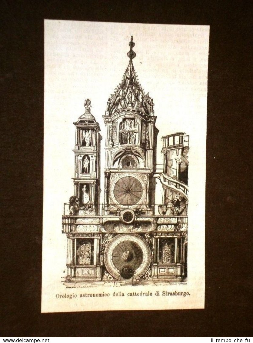 Strasburgo o Strasbourg o Straßburg 1869 Orologio astronomico della cattedrale