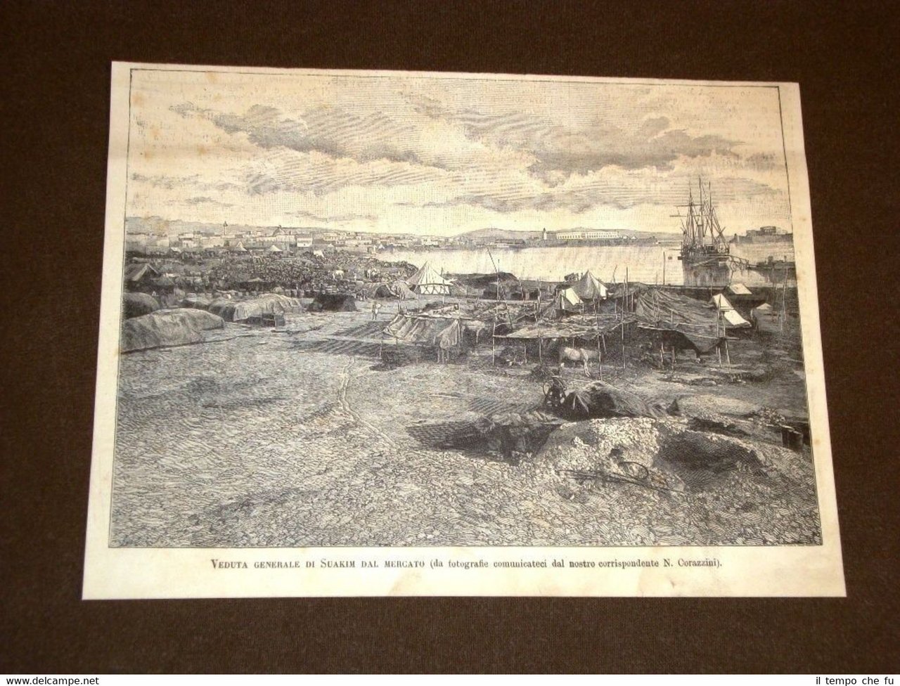 Suakin o Sawakin nel 1889 Veduta generale dal mercato Mar …