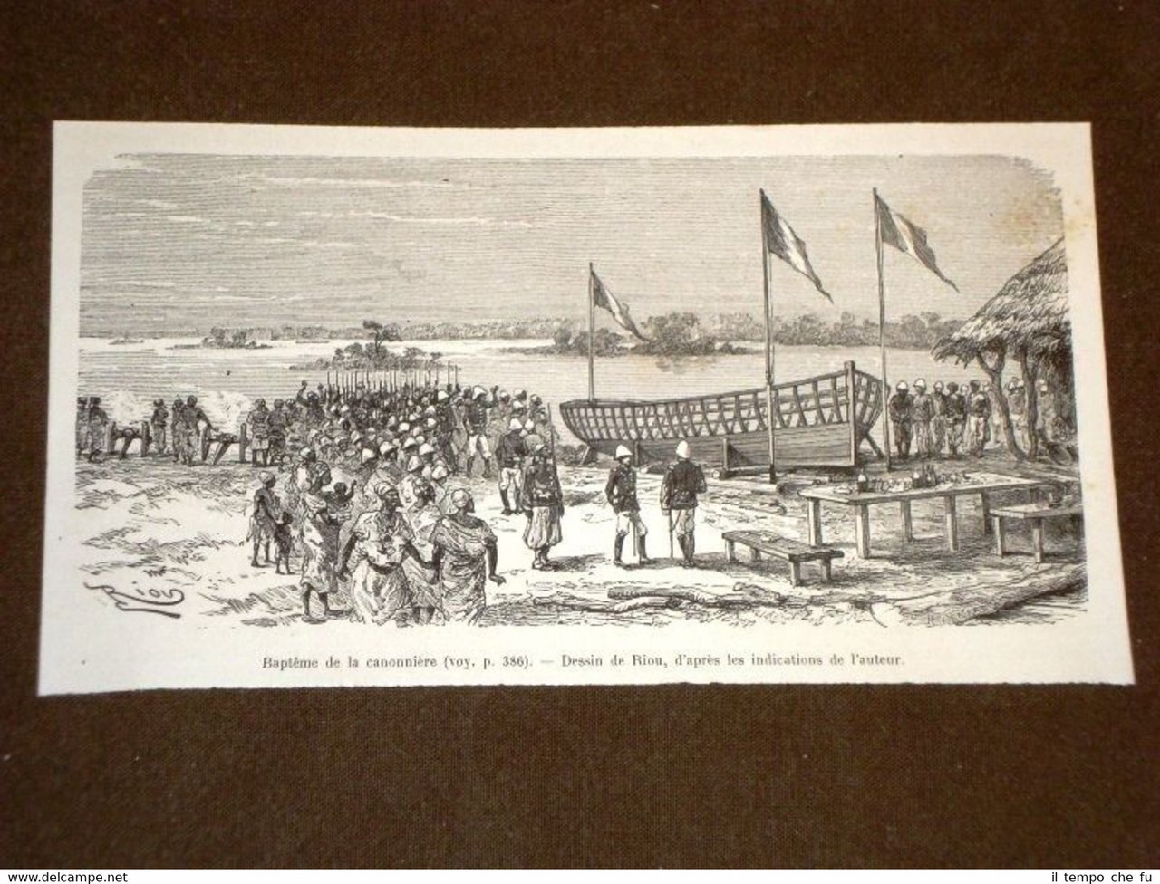 Sudan Francaise en 1889 Baptème de la canonnière