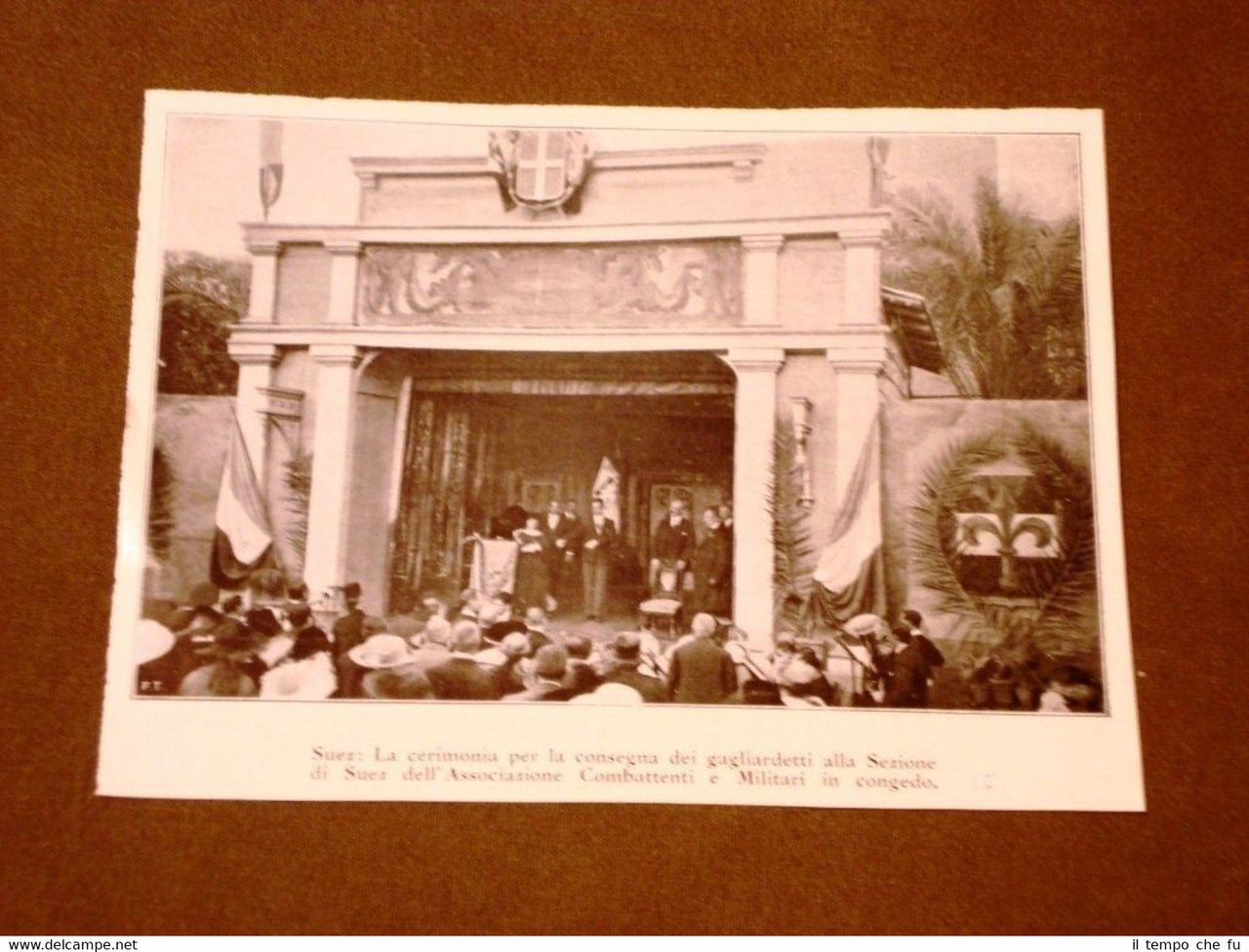 Suez nel 1923 Consegna gagliardetti Sezione Associazione combattenti e militari | Immagine principale