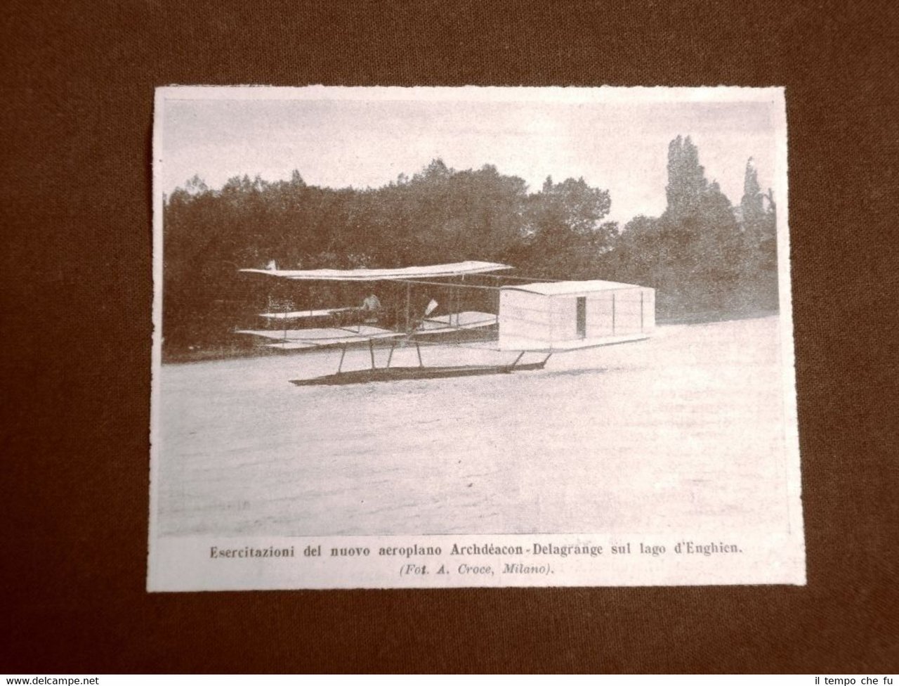 Sul Lago d'Enghien nel 1907 Esercitazioni aeroplano Archdéacon - Delagrange | Immagine principale