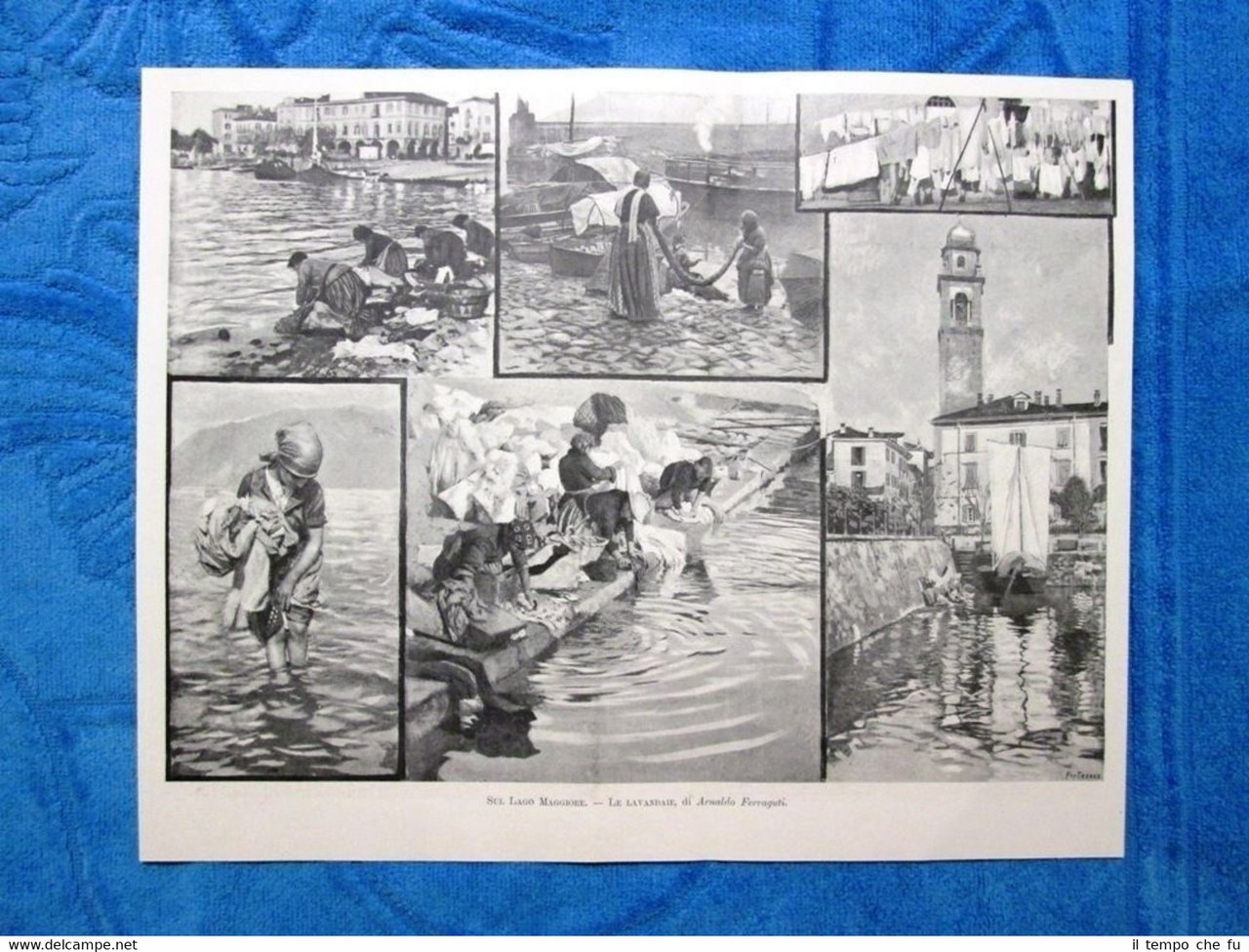 Sul Lago Maggiore nel 1898 - Le lavandaie Composizione di …
