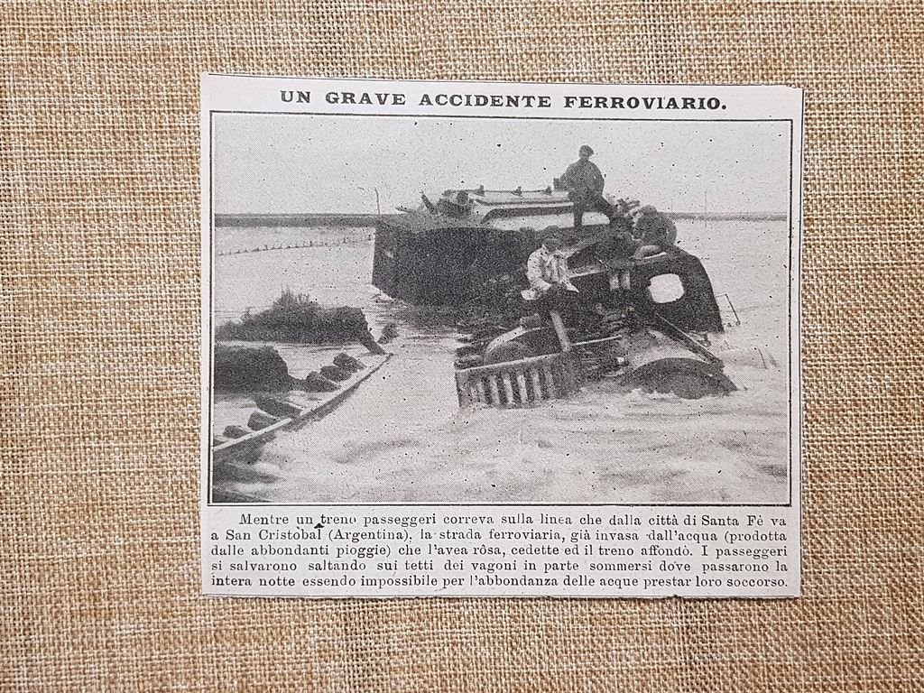 Sulla linea ferroviaria Santa Fè - San Cristobal nel 1914 …