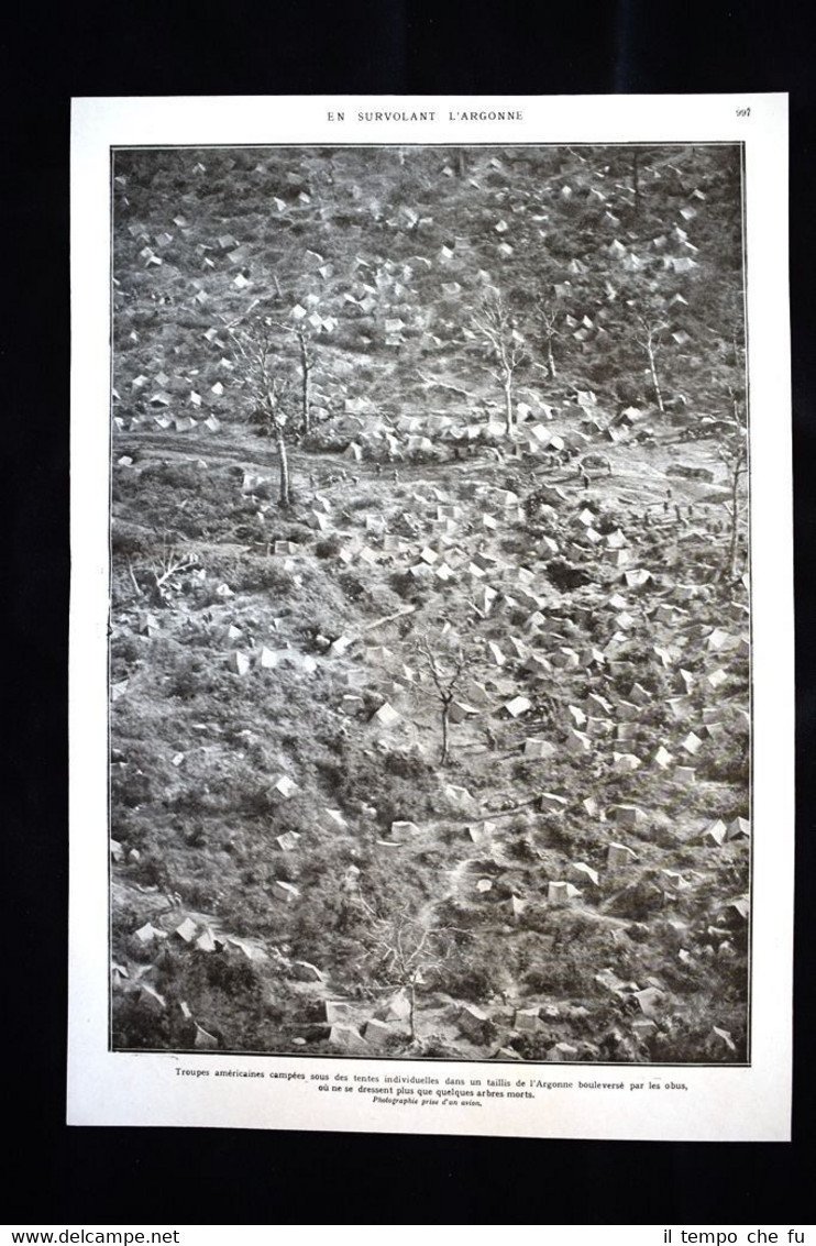 Survolant l'Argonne Petite ville historique de Varennes WW1 Guerra 1914 … | Immagine principale
