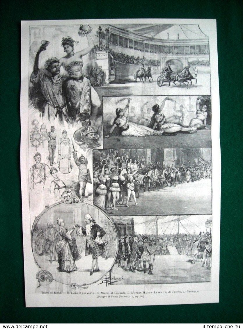 Teatri di Roma nel 1893 - Il ballo Messalina, di …