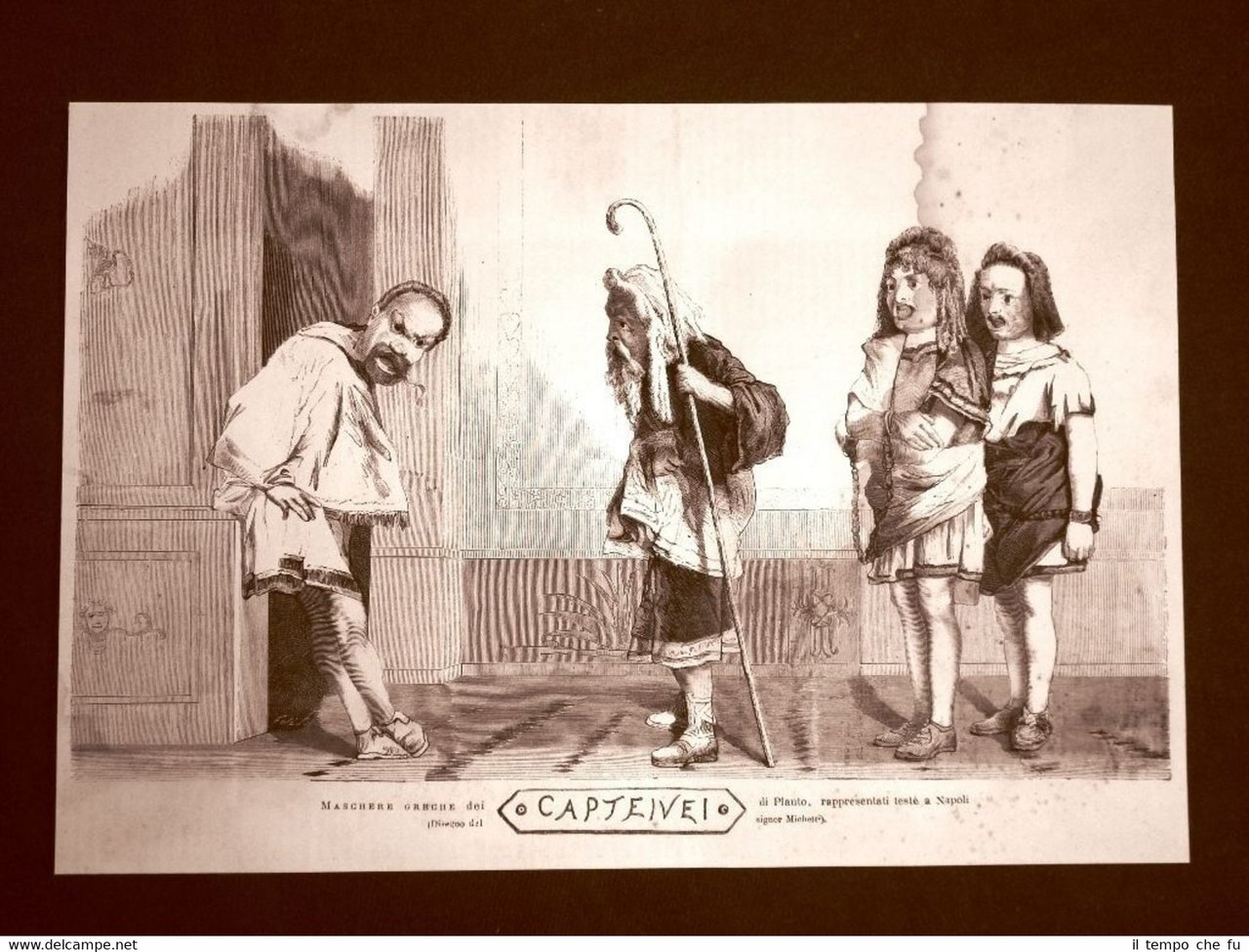 Teatro nel 1875 Maschere greche o di Grecia dei Capteivei … | Immagine principale
